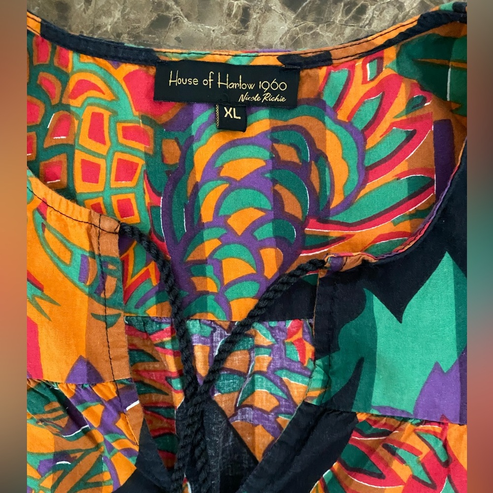 House of Harlow 1960 Colorful Patterned Blouse - Picture 2 of 9